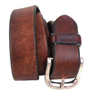 VTG Fossil BROWN GENUINE LEATHER 1.5"Wd DRESS CASUAL MEN'S BELT Sz 38/95 (B88
